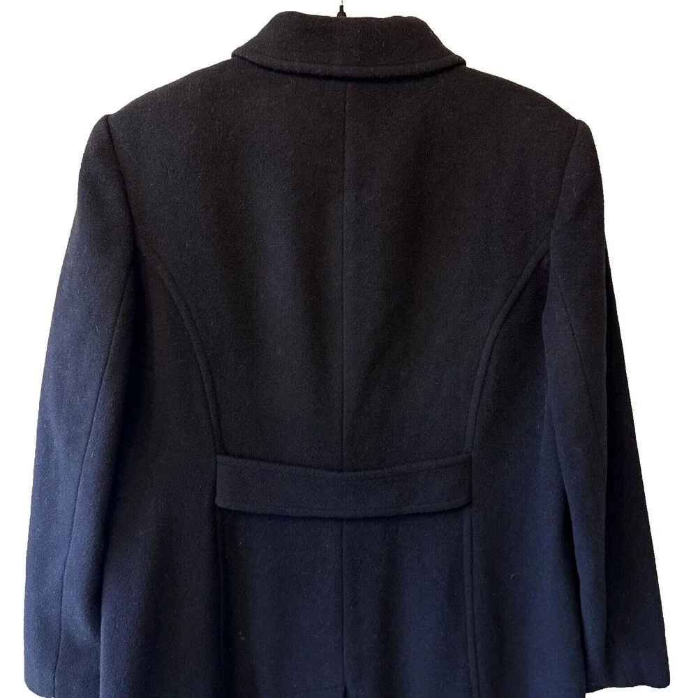 Fleet Street Coat Women’s Size Large Button Front Long‎ Collared Black